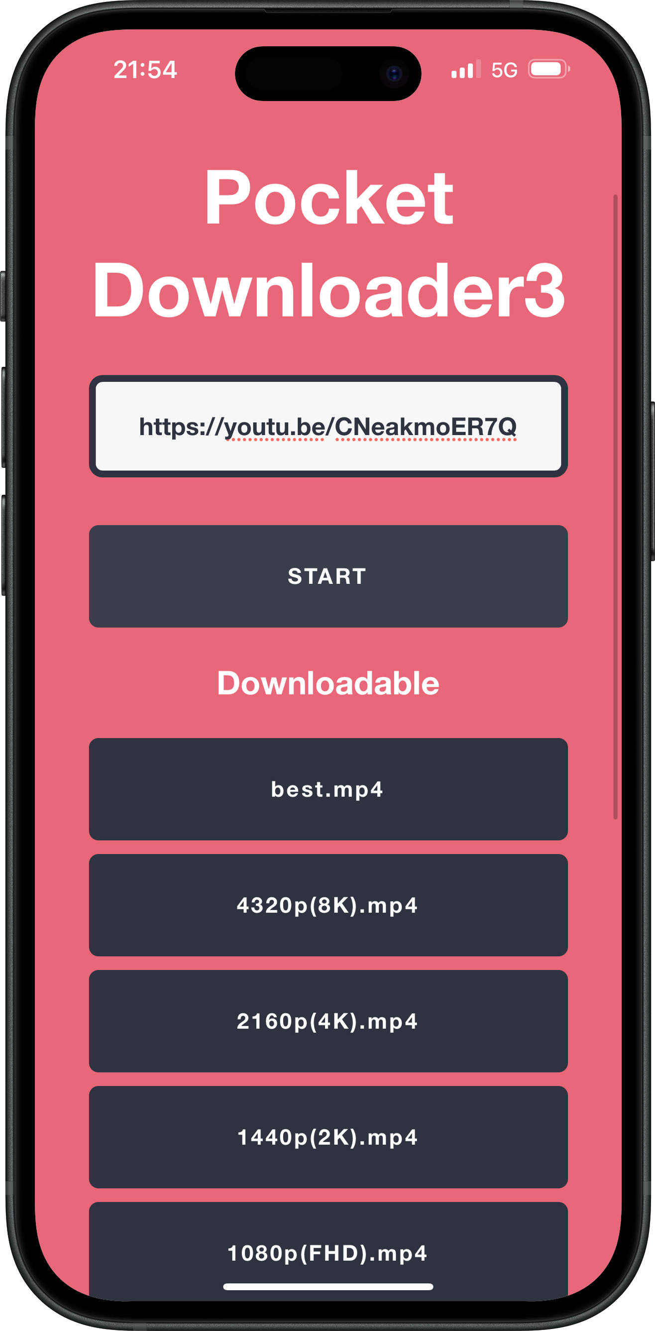 Pocket Downloader3のUI動画